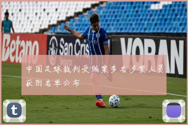 中国足球裁判受贿案多名涉案人员获刑名单公布